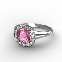 Bague tourmaline Or blanc rose